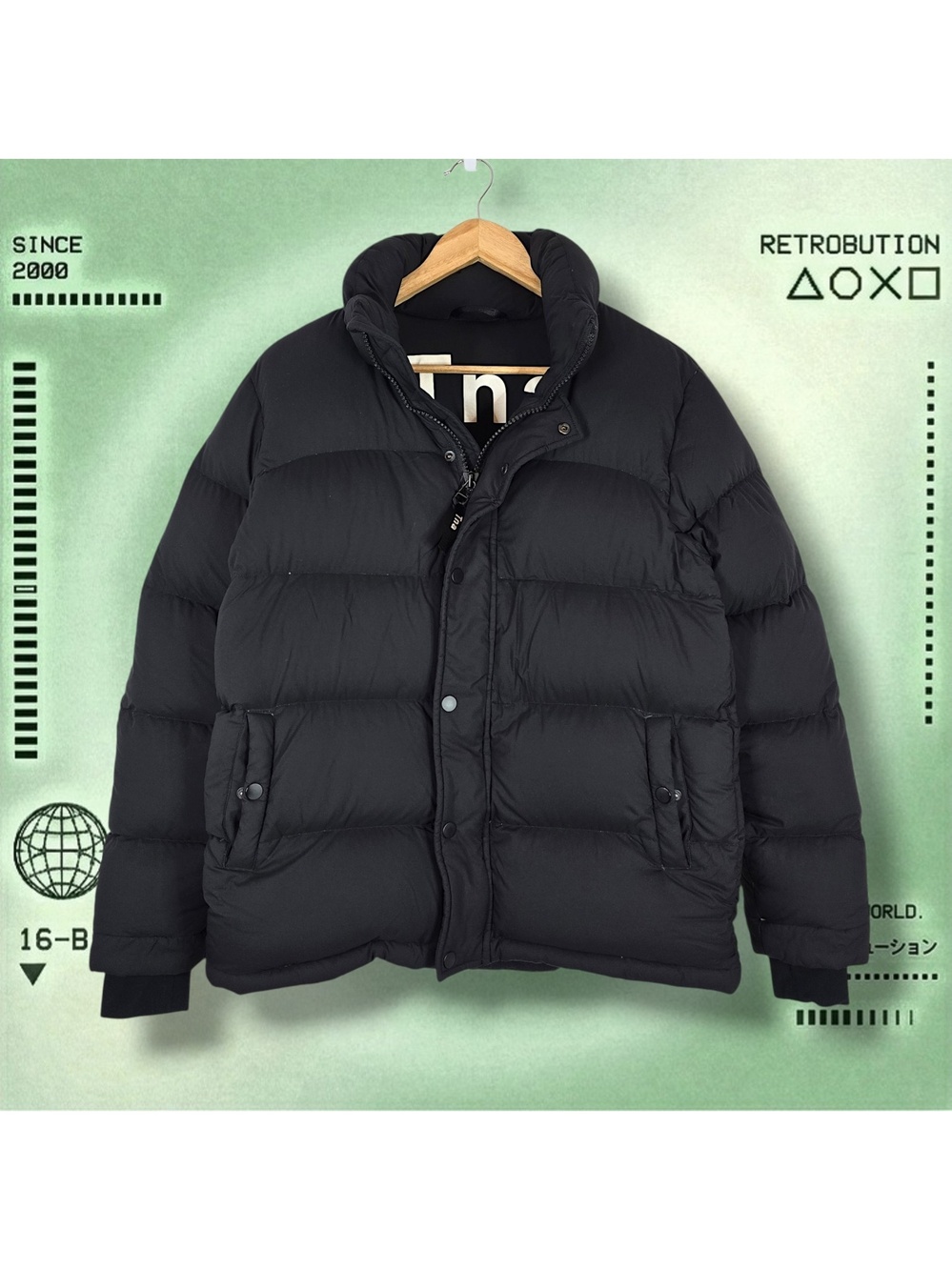 TNA Super Puff Puffer Coat Black Size XXS